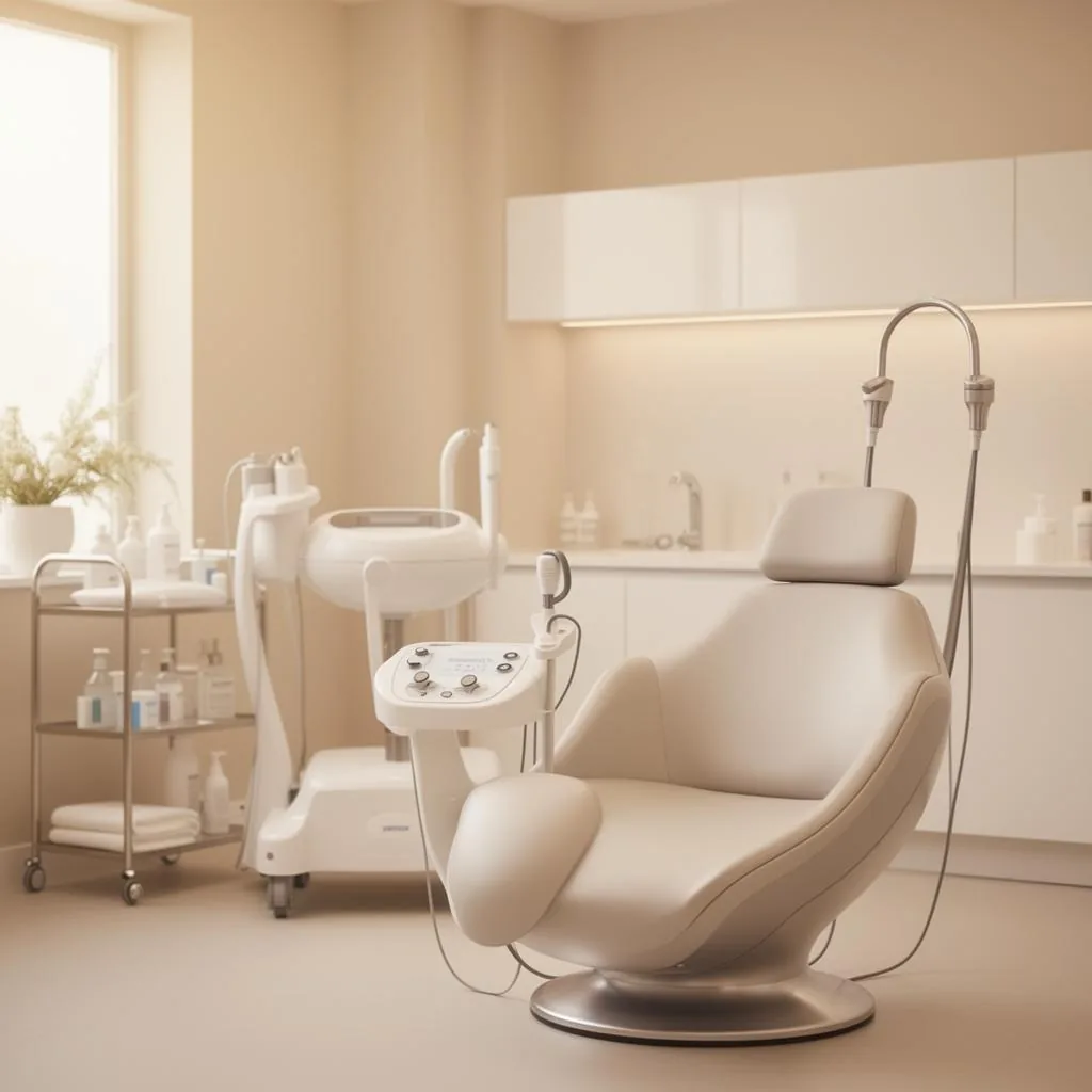 Modern wellness and aesthetic device in a clinical setting